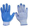 Перчатки с резиновым напылением синие