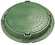 Люк канализационный полимерный 1,5тн (зеленый) (758х60 мм)