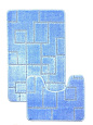 Коврик для ванной комнаты &quot;BOMBINI CLASSIC&quot; 2 пр. 50х80см BLUE (голубой)